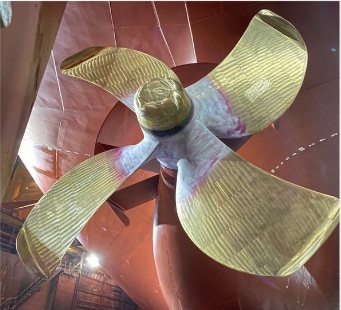 M.T. GCL Ganga — CLT propeller installation