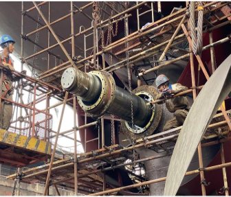 M.V. Ehime Queen — Propeller shaft rebuild